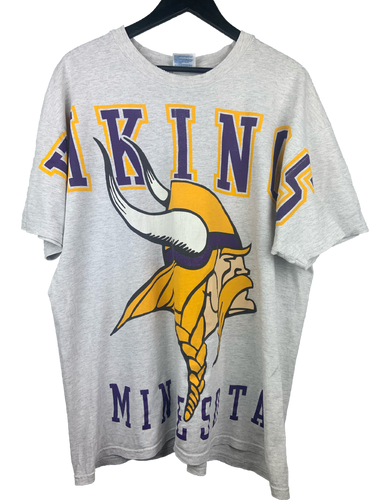 VINTAGE MINNESOTA VIKINGS SPELLOUT TEE - XL
