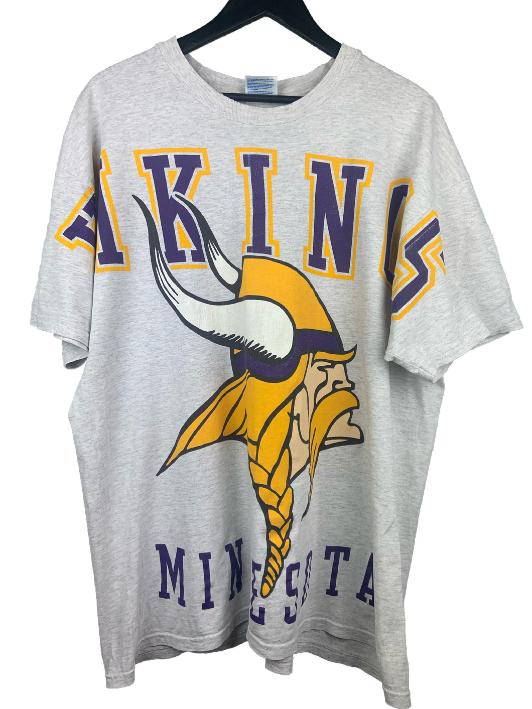VINTAGE MINNESOTA VIKINGS SPELLOUT TEE - XL